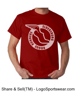 Unisex Tshirt, Red/white Design Zoom