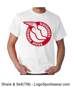 ERR Unisex Tshirt, White/Red Design Zoom